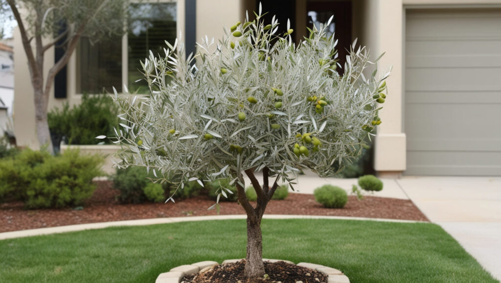 Arbosana Olive Tree in a Front Yard